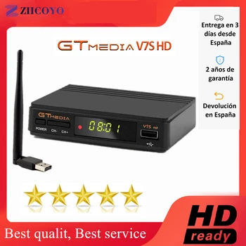 

DVB-S2 Gtmedia V7S HD Satellite decoder 1080P DVB-S2 GT Media V7S HD Include USB Wifi H.265 TV Box Powered by Freesat v7 No app
