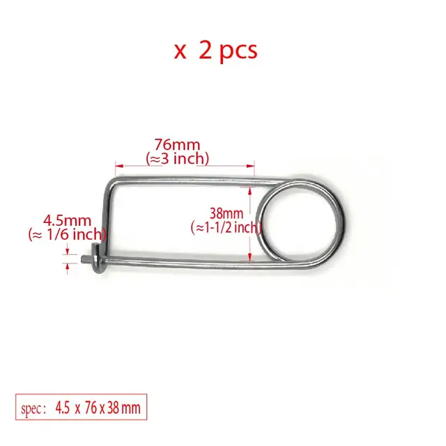 AB Tools Set Da 6 Mm Perni Di Bloccaggio Con Anello Di Sicurezza – Ideali Per Trattori, Rimorchi E Box Cavalli