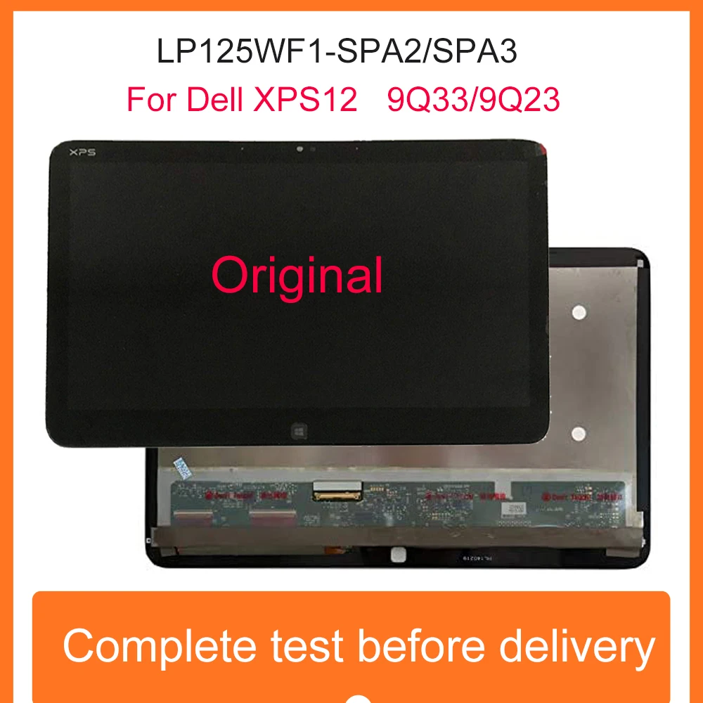 

LCD Screen For DELL XPS 12 9Q23 9Q33 LCD Touch Screen Assembly LP125WF1 SP A2 A3 A1 LP125WF1 SP E3 1920*1080