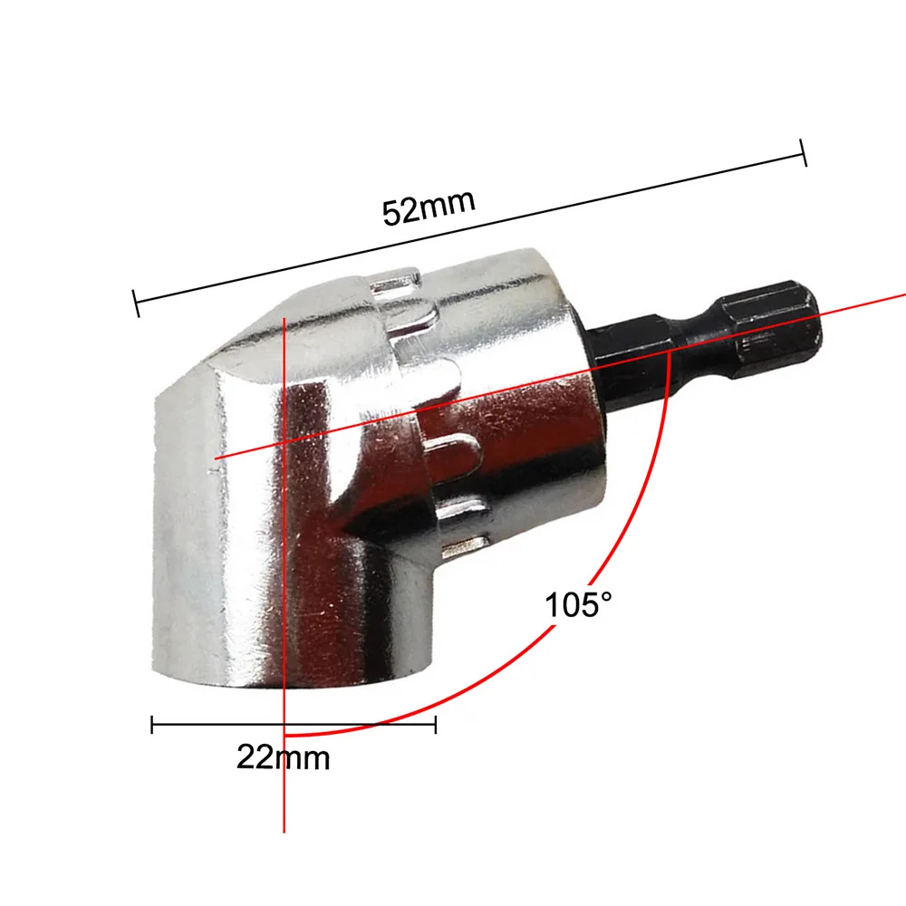 105 градусов правый угол головки отвертка 1/4 шестигранный хвостовик для мощность дрель отвёртки дома инструмент интимные аксессуары