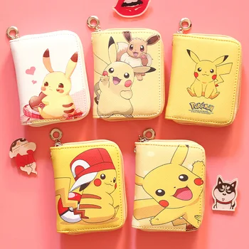 

Pikachu Coin Purse Cartoon Anime Female Student Short Zipper Wallet