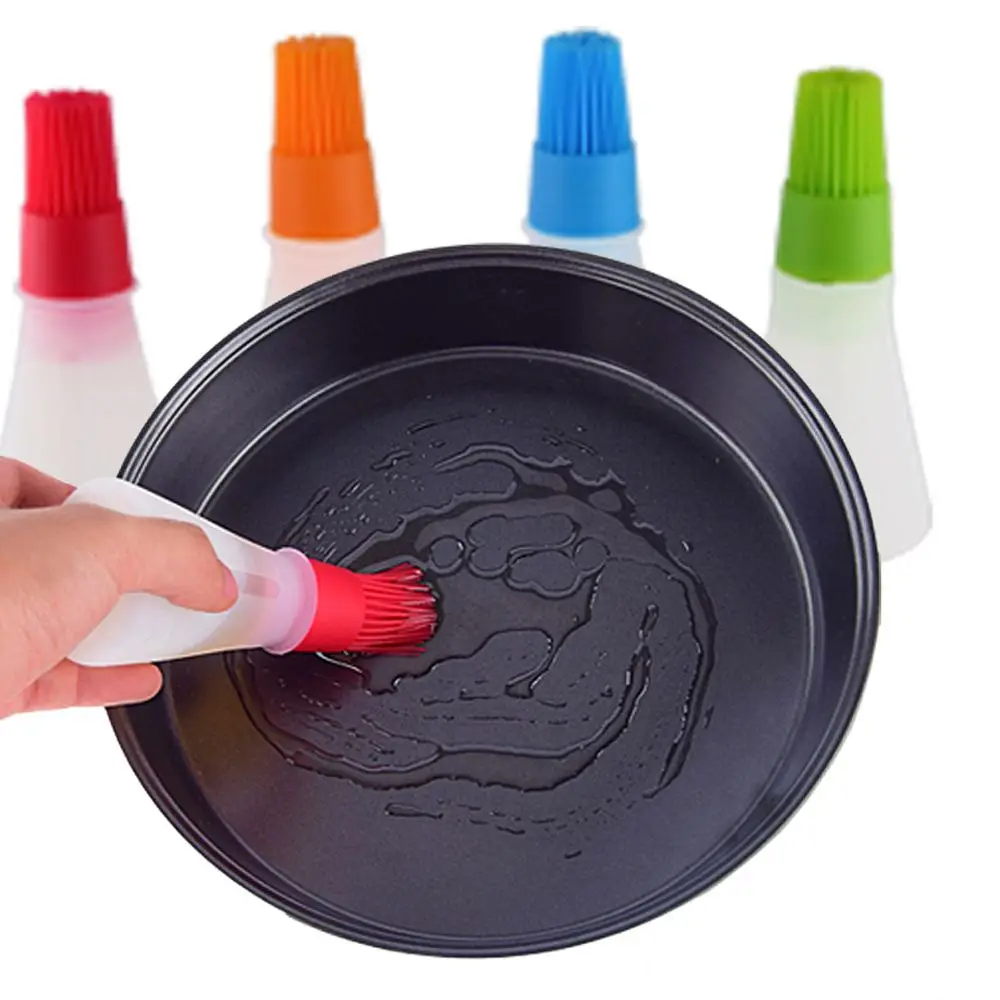1 Pc Barbecue Brush Silicone Basting Heat Resistance Food Grade BBQ Baking Oil Bottle with Kitchen Cooking Gadgets|Кисточки для