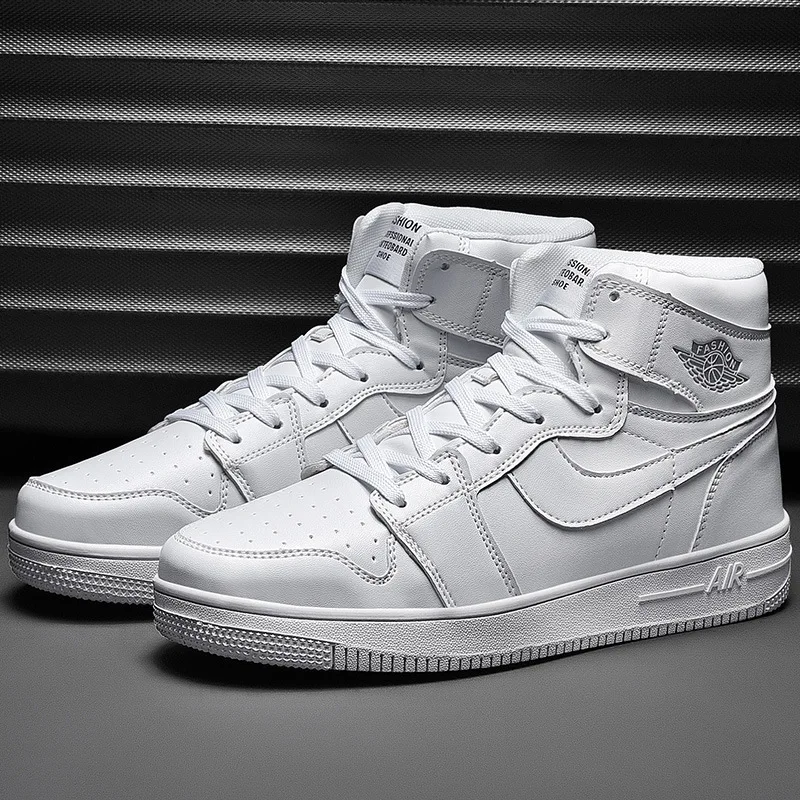 

Joint-Classic White Shoes Men And Women Celebrity Style AJ1 Shoes Trend Air Force One High Shoes Versatile STUDENT'S Shoes
