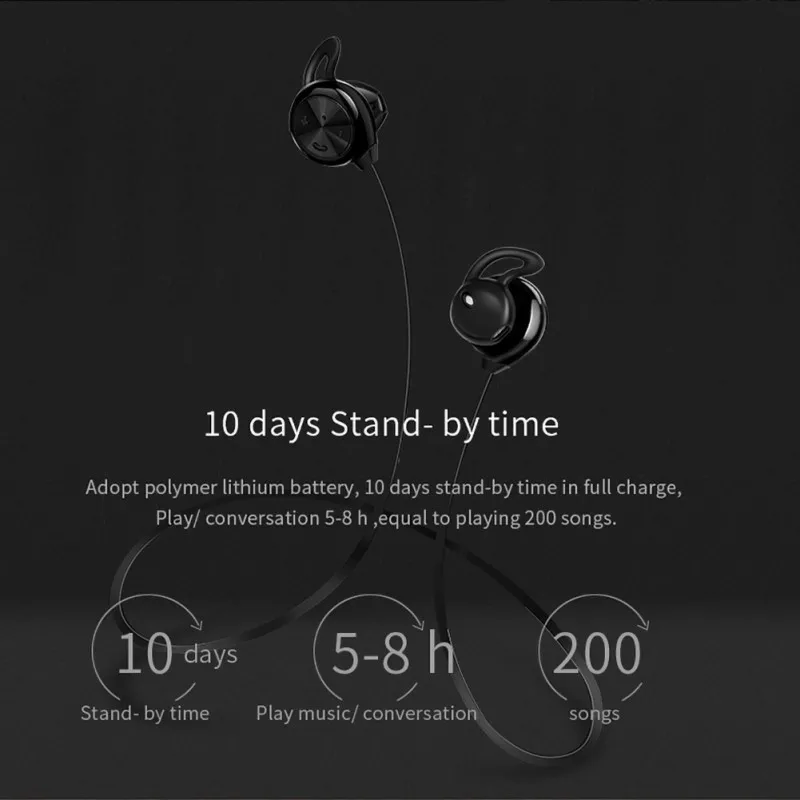 Bluetooth-наушники, беспроводные наушники с Bluetooth 4,1, Влагонепроницаемая легкая спортивная Гарнитура