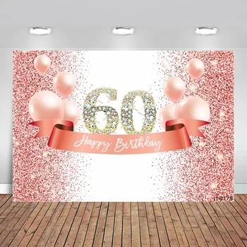 

Photographic Background Pink Birthday Diamonz 60 Spot Banner Photo Studio Photocall Printed Shoot Prop Decor Fabric