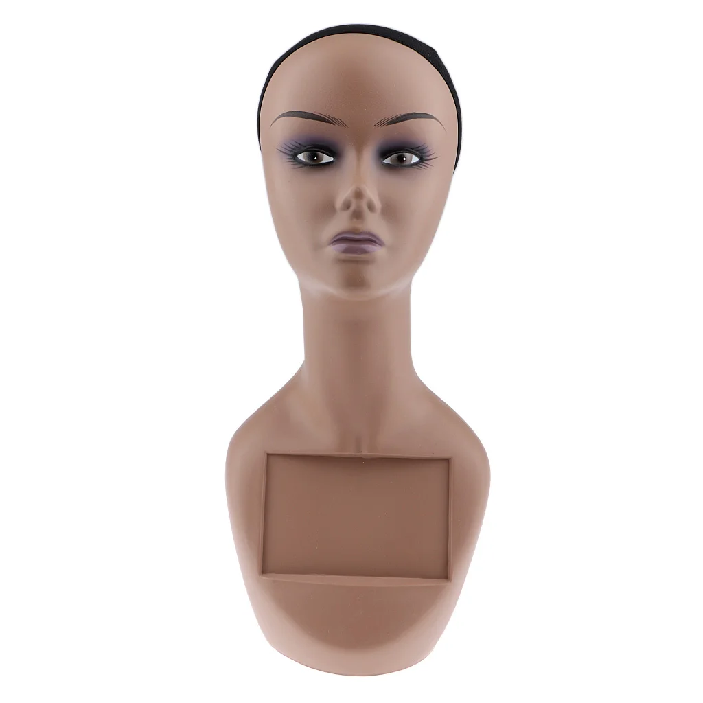 Mannequin 48cm Realistic Female Mannequin Head Display for Wigs Hats Scarves