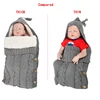 Warm Thick Knitted Baby Robes Sleeping Bag Cute Winter Baby Clothing Sleepwear For Girls Boys Sleeper 0-12 months ► Photo 3/6