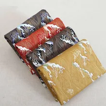 1 м x 150 см японский стиль и ветер одежда сумка материал для рукоделия волна горячий порошок для печати хлопчатобумажная простая ткань