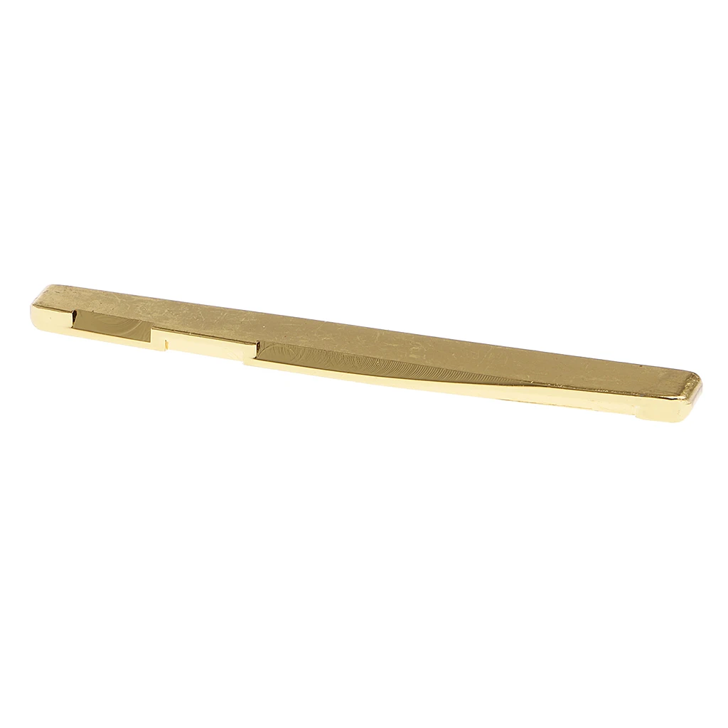 1Pc Golden 72/76mm Guitar Bridge Saddle Slotted Compensated for Folk Guitar