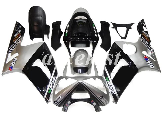 

OEM Quality Injection Mold Motorcycle New ABS Fairings kit Fit For kawasaki Ninja ZX-6R ZX6R 636 2003 2004 Custom cool silver black