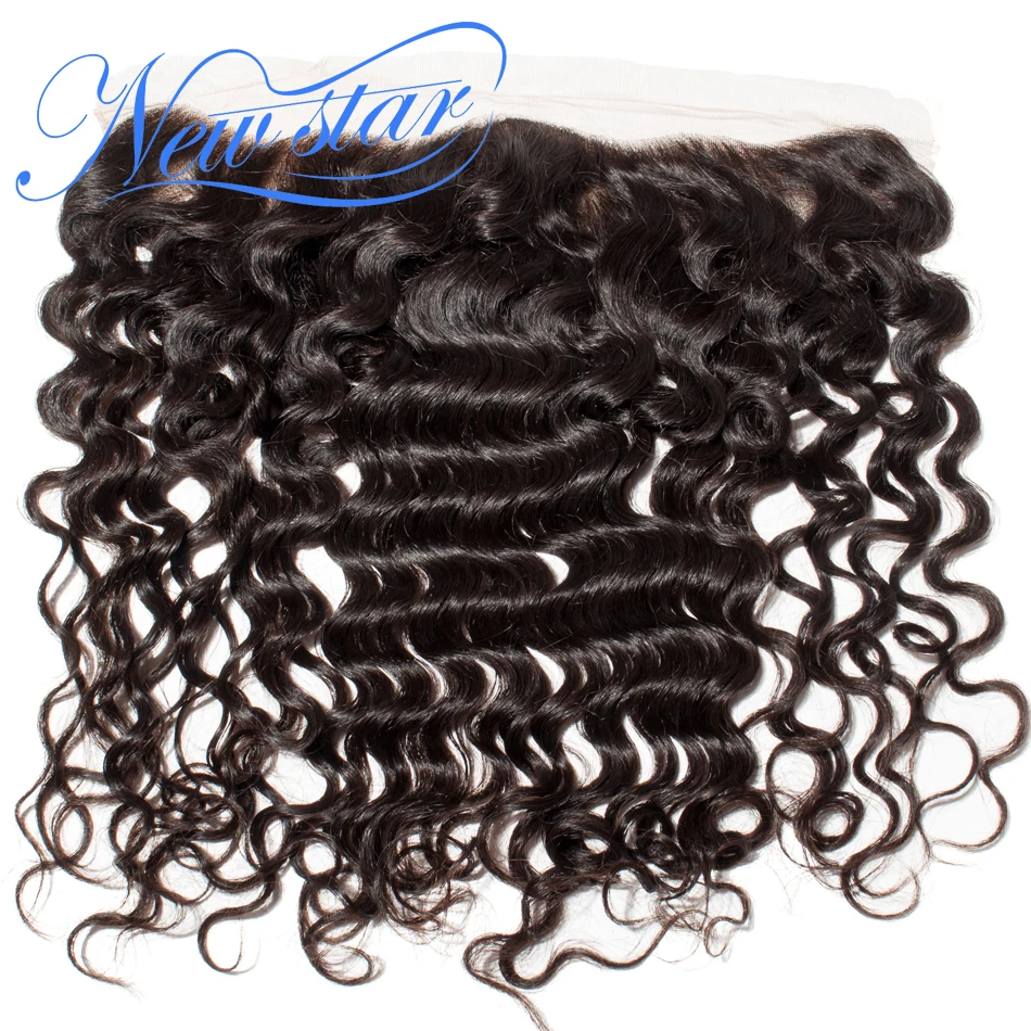 Extensiones de pelo brasileñas con base de seda para mujer, accesorio capilar de color liso con cierre Frontal de oreja a oreja, con diseño de estrella virgen 13x4