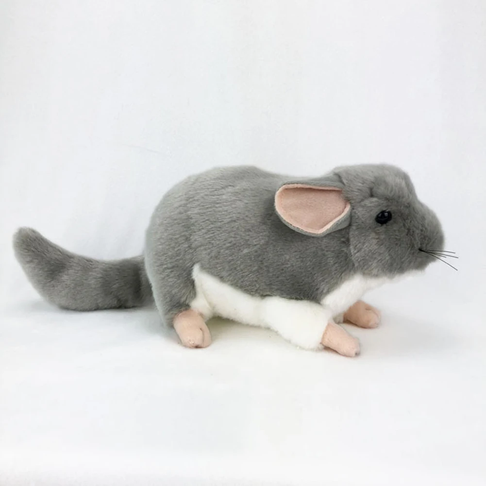 Реалистичная Шиншилла мышь животное плюшевая кукла, детская игрушка Домашний Настольный Декор