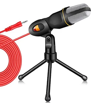 

Condenser Microphone 3.5mm Plug Home Stereo MIC Desktop Tripod for PC Video Skype Chatting Gaming Podcast Recording