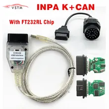 INPA K+ CAN K CAN INPA с чипом FT232RL с переключателем для BMW INPA K DCAN USB интерфейсный кабель с 20PIN для BMW