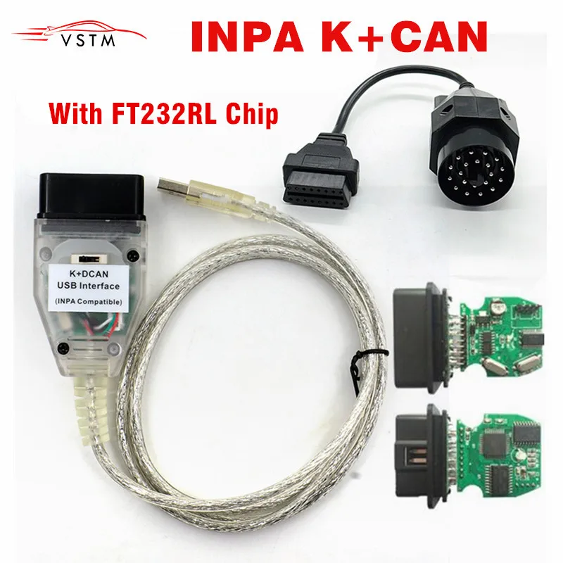 

INPA K+CAN K CAN INPA With FT232RL Chip with Switch For BMW INPA K DCAN USB Interface Cable With 20PIN for BMW