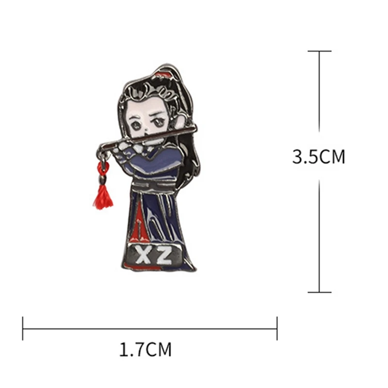 Аниме гроссмейстер демонического культивирования Сяо Чжан YIBO WANG Wei Wuxian Chen Qinglin Untame металлический значок брошь Косплей