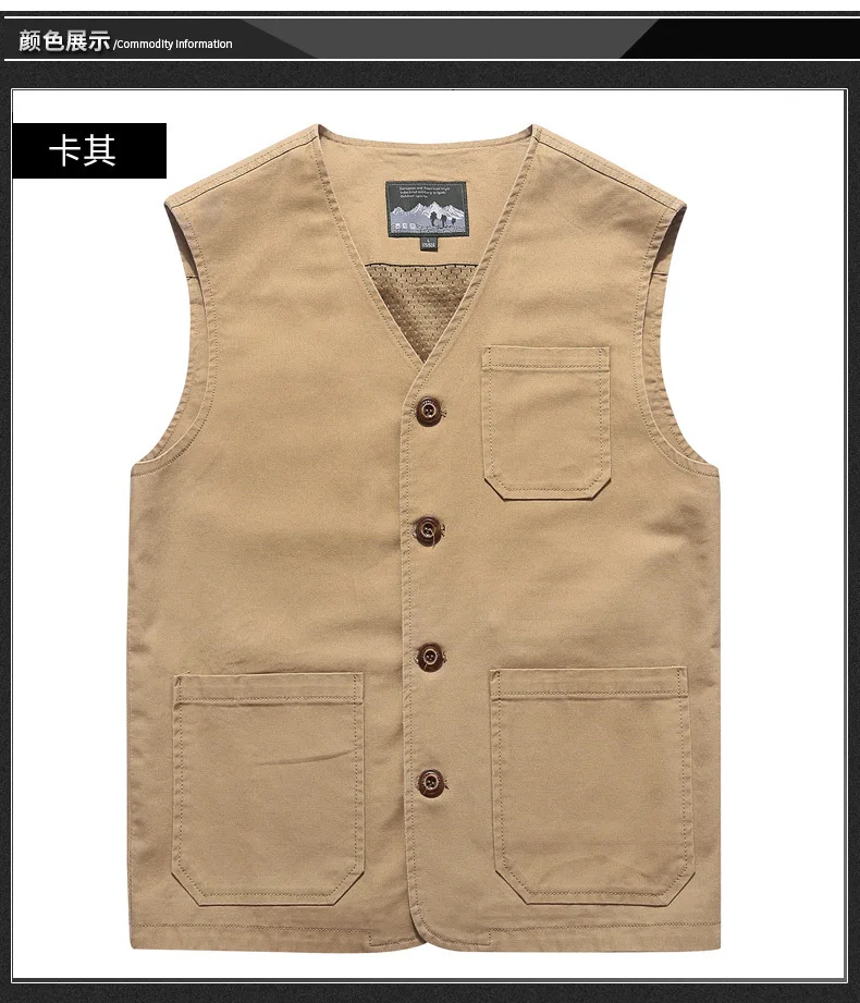 8513 Spring New Style Middle-aged Men Bags Waistcoat Daddy Clothes V-neck Men Waistcoat