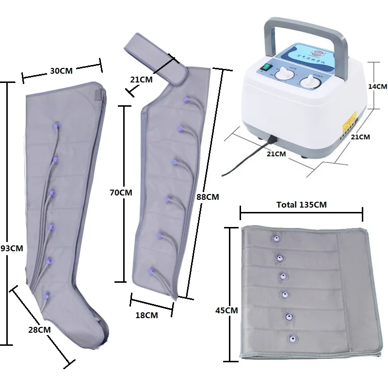 Инфракрасная терапия воздушный компрессионный массажер ручной контроллер циркуляции крови насос обертывание для тела ноги руки талии расслабляющий массаж