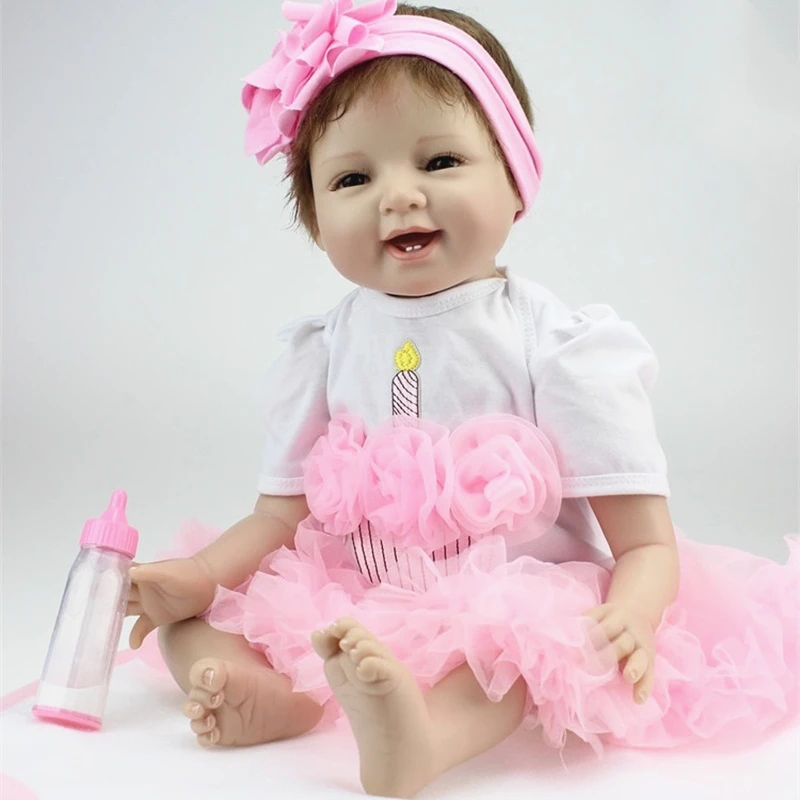 55 см силиконовые куклы Reborn модное платье принцессы и одежда Playmate для детей