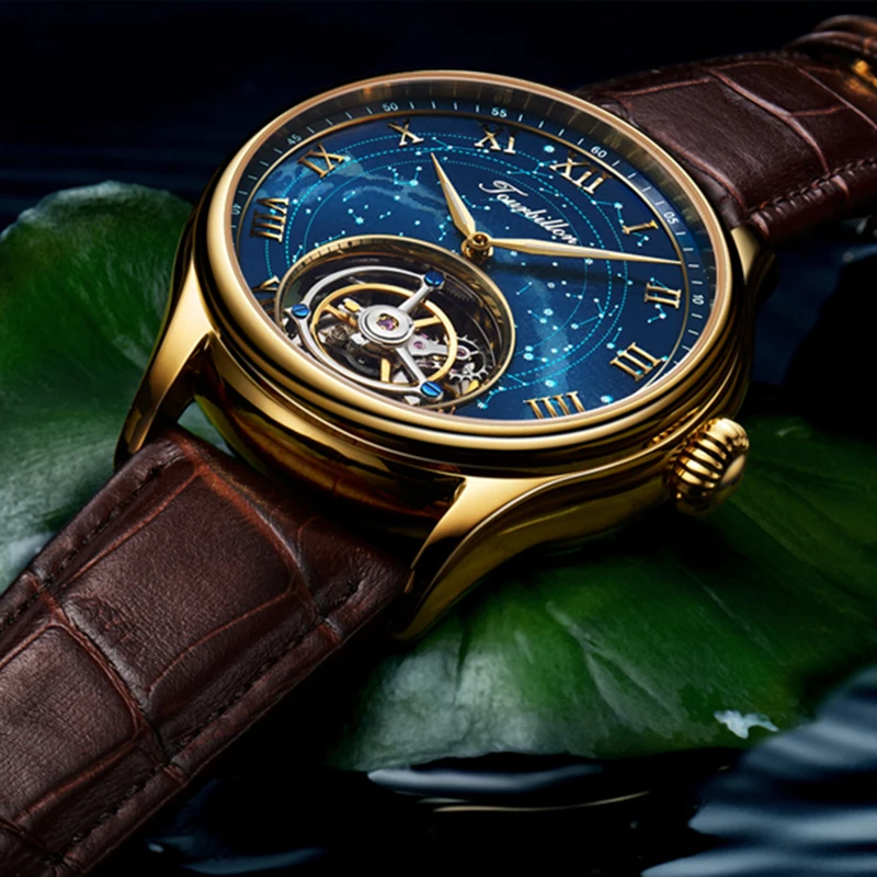 Tourbillon GIV часы для мужчин 100% люксовый бренд Скелет ручной Ветер механические montre
