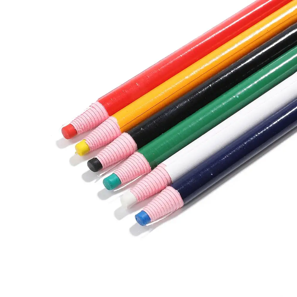 6 Colors Cut-free Sewing Tailor's Chalk Pencils Fabric Marker Pen Sewing  Chalk Garment Pencil For Tailor Sewing Accessories