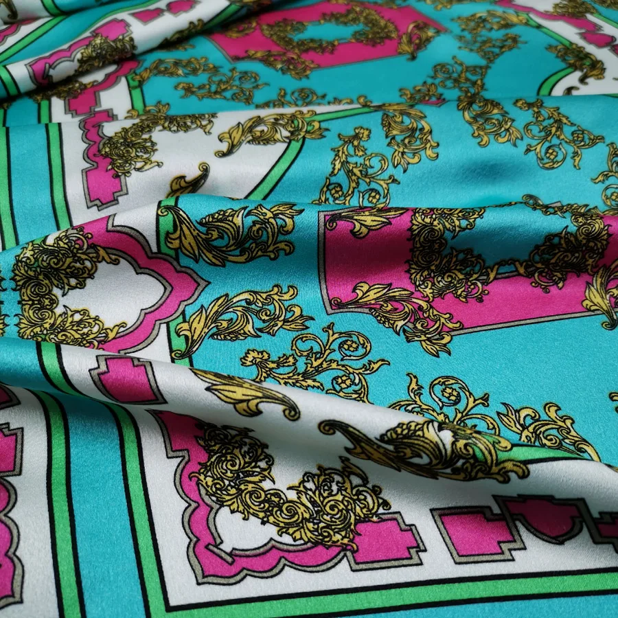 Глянцевая ткань пижамы вечернее платье атласная Глянцевая древняя ткань креп-сатин Мягкий DIY шитье ремесло материал