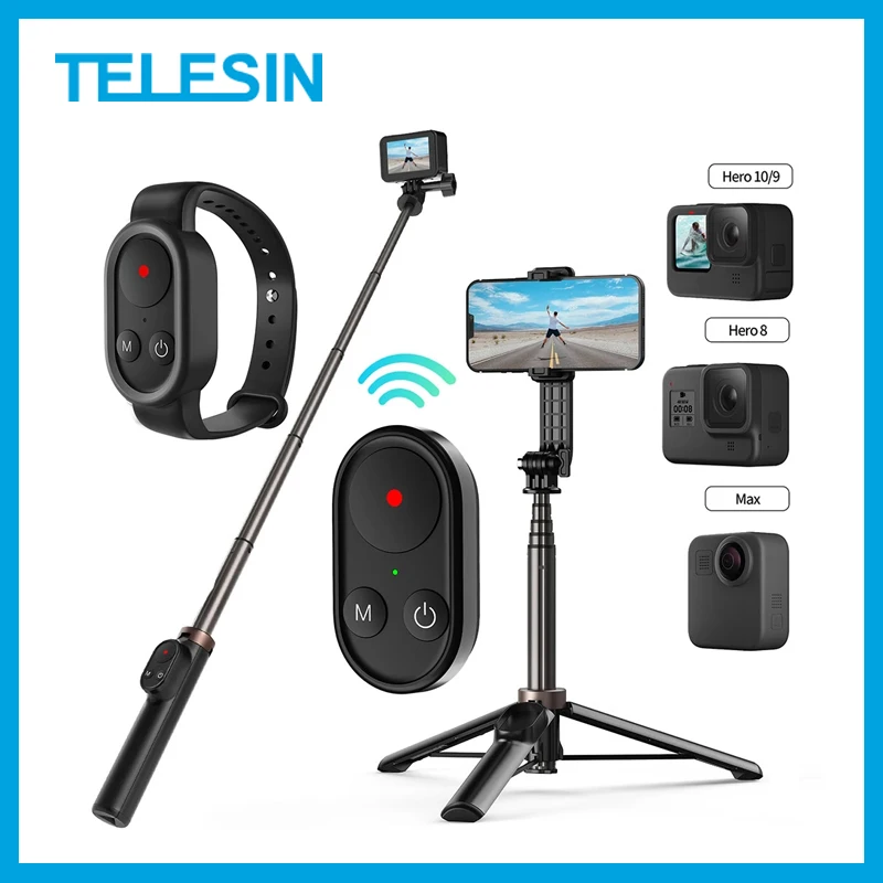 TELESIN для GoPro Hero 10 9 8 Max пульт дистанционного управления Беспроводная Bluetooth