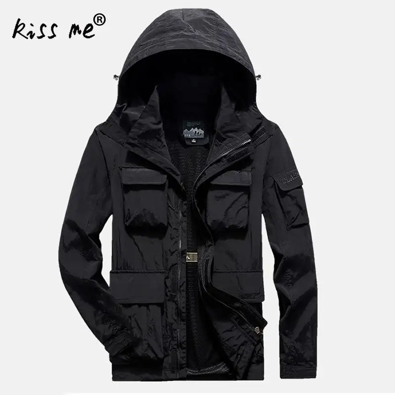 

Plus Size Men Outdoor Jacket High Quality Spring Autumn Mens Softshell Hiking Jacket Male Outdoor Camping Trekking Climbing Coat