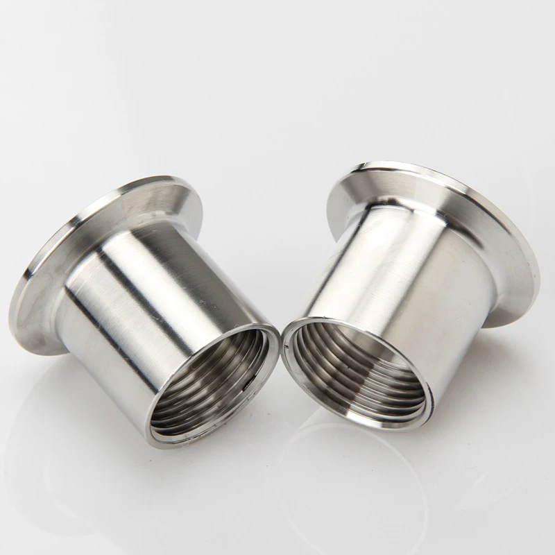 Pipe Fitting 304 Stainless Sanitary Female thread Pipe adapter 1/2" 3/4" 1" Ferrule 50.5mm 64mm 1.5" 2&ldquo; Tri Clamp Pipe Fitting Connector