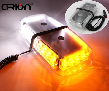 

Hot Amber/White 24 LED 3 Gen Enforcement Emergency Warning Waterproof Magnetic Led Light bar Mini Strobe Lightbar Flash Grille