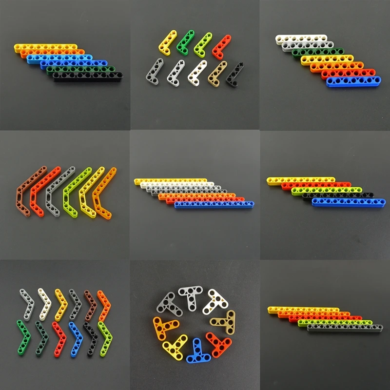 Moc Multiple Size Technology Parts Building Blocks Accessori Tecnici Bulk Brick Beam Axle Connector Color Studded Long Beam