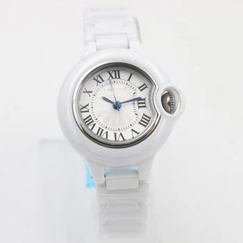 

3-pin luxury watch 28mm Quartz movement balloon women watches tick movement model stainless steel battery watches 8