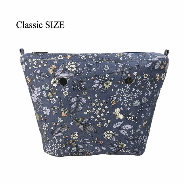 designer bags Floral Border Lining Colorful Print  Inner Zipper Pocket For Classic Mini Obag insert with inner waterproof coating for O bag wristlet corsage Totes