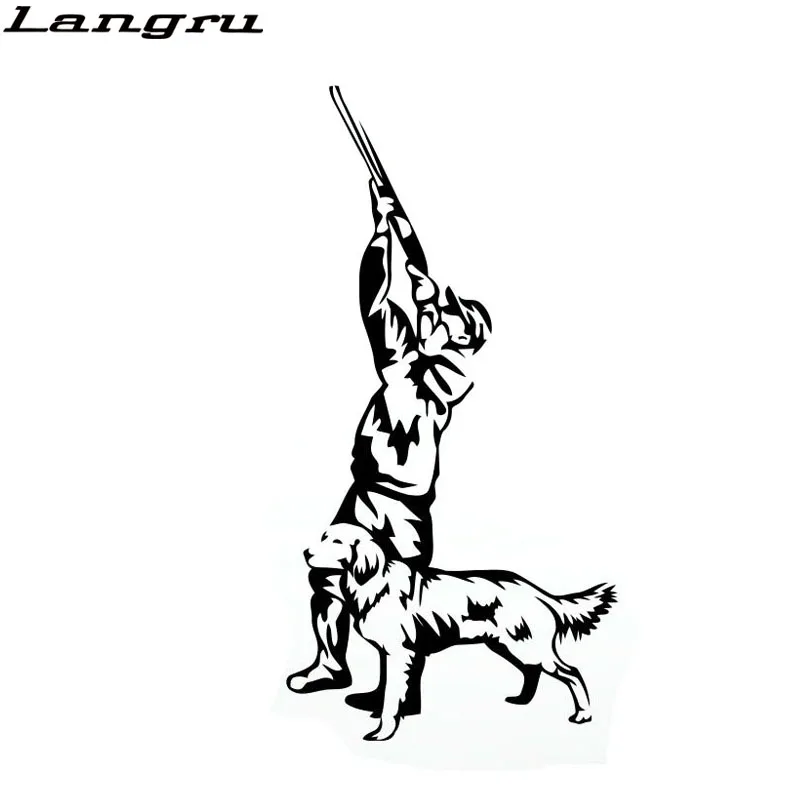 

Langru 8.3CM*16.3CM Hunter Hunting Decor Dog Nature High Quality Car Sticker Vinyl Decals Accessories Jdm