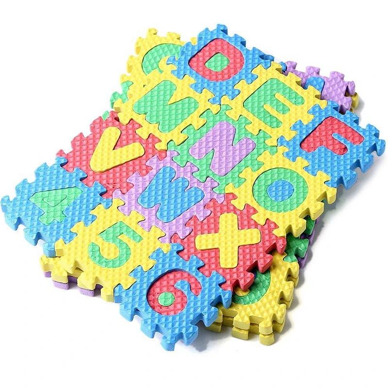 36Pcs Baby Child Number Alphabet Foam Maths Educational Toy Gift Bubble puzzle mats digital Children Intelligence Development | Игрушки и