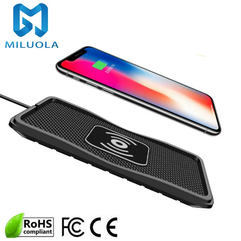 

C3 Qi Wireless Car Charger For Iphone 8 8 Plus X Thin Wireless Phone Charger Pad Holder Stand For Samsung S9 Note 9 For LG