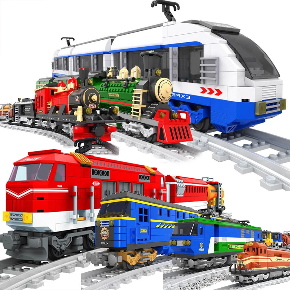 NEW 792PCS Creator Classical Cargo Trains Station Truck Building Blocks Gift Toy 