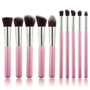 

10pcs Portable Cosmetic Makeup Brushes Set (Pink)