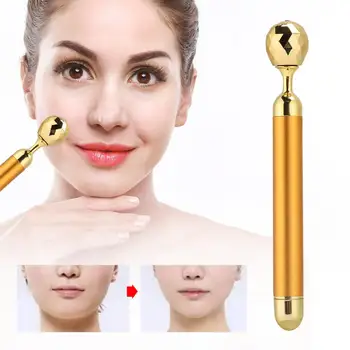 

Ultrasonic Face Cleaning Face Roller Vibration Massager Tighten Lifting Face Slimming Anti-Wrinkle Massage Instrument Gold