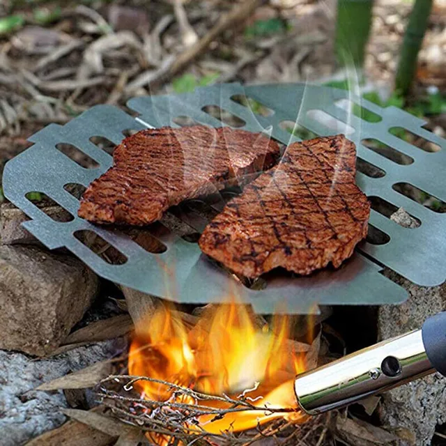 Teenra Rozsdamentes Acélból Származó Grill Összecsukható Főzőtábla Piknik Deszka Kültéri Kemping Szerszámok - Image 5