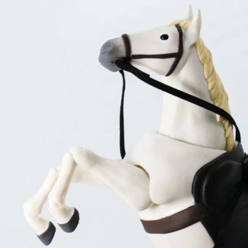 Около 16 см Аниме Figma лошадь доступны в двух цветах Белая лошадь и коричневая/коричневая лошадь подвижная лошадь ручная модель украшения