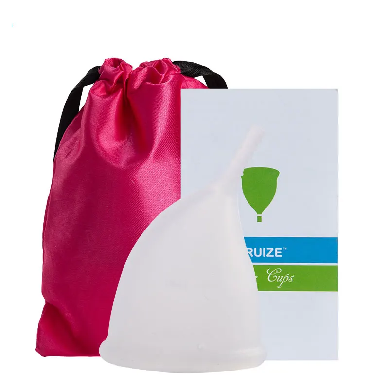 1pcs White-1Bag Лучшая менструальная чашка Женская гигеиновая Дамская чашка хорошая, чем гигиеническая салфетка копа менструальная чашка медицинская силиконовая фурузионная чашка - Цвет: 1pcs White-1Bag