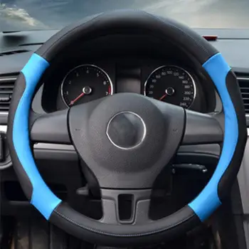 

Styling Anti-skid Car Steering Wheel Cover Perforated Leather Breathable Cover Car Accessory Decoration For Four Seasons