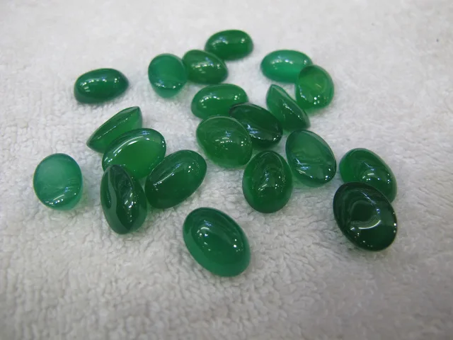8x10mm Natural Green Emerald Oval Loose Beads 15.5" 