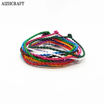 

AIZHCRAFT 17 Colors Tibetan Buddhist Love Lucky Charm Tibetan Bracelets & Anklets For Women Men Handmade Simple 2-Threads Rope