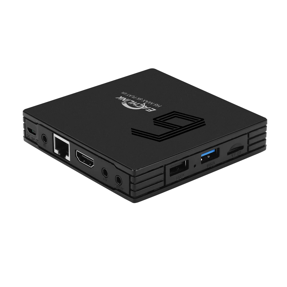 EACHLINK H6 MAX Smart tv Box Android 9,0 телеприставка 4 ГБ/64 Гб Allwinner H6 четырехъядерный 2,4G/5G WiFi 6K HDR BT4.1 4K медиаплеер