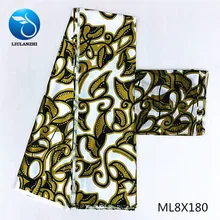 LIULANZHI дешевые африканские принты ткани 4 ярдов Шелковый воск дизайн печати ткани и 2 ярдов шифон Ткань Анкара Tissu ML8X165-180