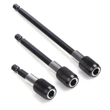 

3 X Magnetic Screwdriver Extension Bit Quick Release Holder 1/4 Hex Shank Tools