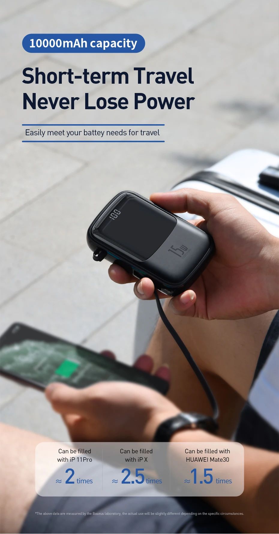 Baseus, 10000 мА/ч, мини внешний аккумулятор, портативный USB C PD, быстрое зарядное устройство, 10000 мА/ч, внешний аккумулятор для iPhone 11 Pro Max, Xiaomi, внешняя батарея