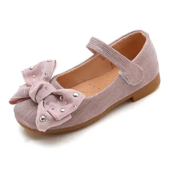 

New Princess Children Girl shoes Sweet Bow Child Spring Autumn shoes Children's wear Flat shoes party